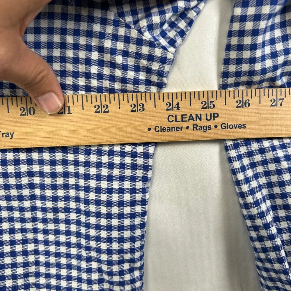 Polo Ralph Lauren Button Down Mens Large Blue Gingham Classic Fit Cotton Shirt